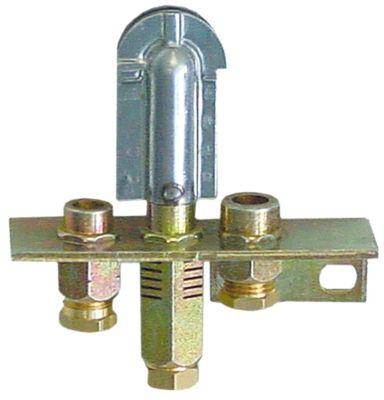 Tändlågebrännare 2 flammor  - Gasanslutning 6mm