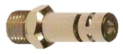 Tändlågebrännarhuvud Mässing, förnicklad ø 6mm