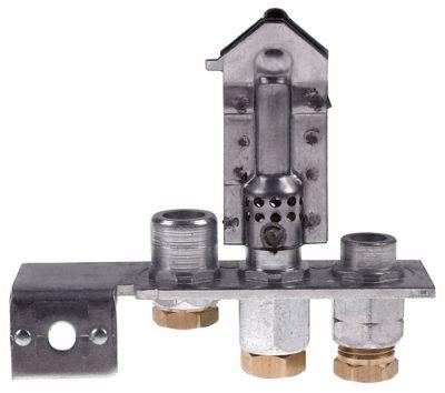 Tändlågebrännare 3 flammor  - Gasanslutning 4mm