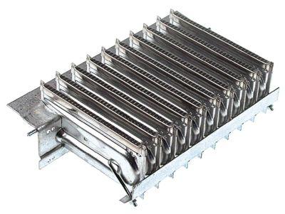 Flat Burner L 245mm B 154mm H 75mm Burner Row 10 för Fries Ved Artikel 195x140mm
