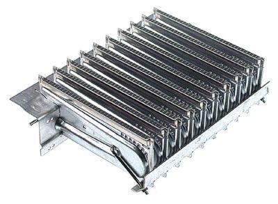 Flat Burner L 245mm B 175mm H 75mm Burner Row 10 för Fries Ved Artikel 195x160mm