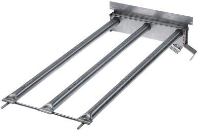 Stavbrännare med 3 rader L 620mm B 250mm Ø 27mm till grillen