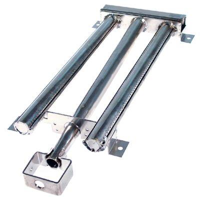 Stavbrännare med 2 rader L 530mm B 235mm H 45mm grillplatta