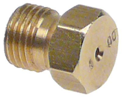 Gas munstycktråd M7x0,75mm SW 8 Borrning Ø 1mm