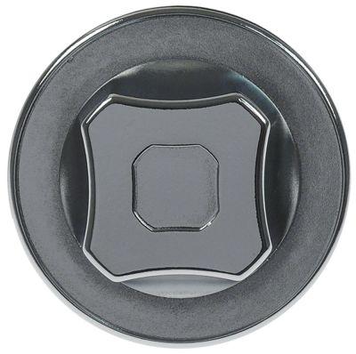 Knapp utan symbol Ø 77mm axel Ø 6x4,6 mm utjämning av krom