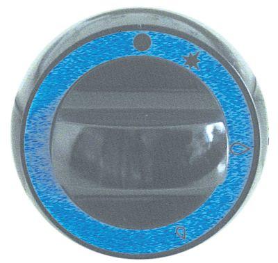 Button Gashane med tändningslåga -° C Ø 72mm Axis Ø 8x6,5mm Sloothing Up Black