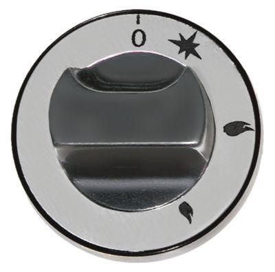 Button Gashane med tändningslåga Ø 65mm axel Ø 10x8mm utjämning höger svart