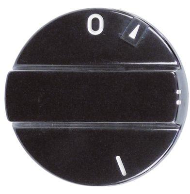 Button Gashane Med Tändflamma Ø 60mm Axis Ø 10x8mm Sloothing Up Black