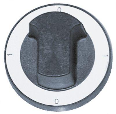 Knappkontakt 0-1-0-1 Ø 60mm Axis Ø 6x4,6 mm Sloothing Up Black