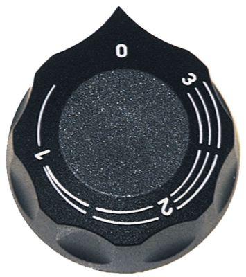 Button Giring 1-3 Ø 60mm Axis Ø 6x4,6 mm Sloting Up Black