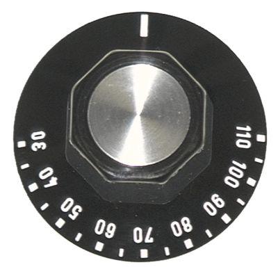 Knapptermostat 30 - 110 ° CO 50 mm. axel platt