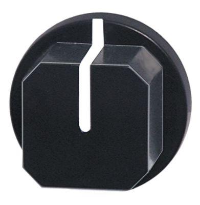 Knappkontakt Zero Mark Ø 44mm Axis Ø 6x4,6 mm utjämning Rätt svart