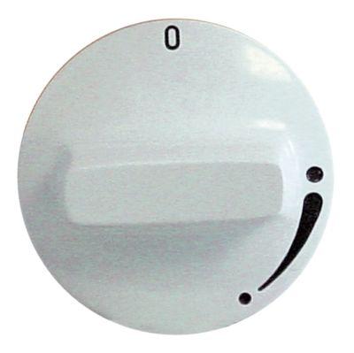 Button Gashane utan tändningslåga -° C Ø 50mm Axis Ø 8x5,5 mm utjämning Vit