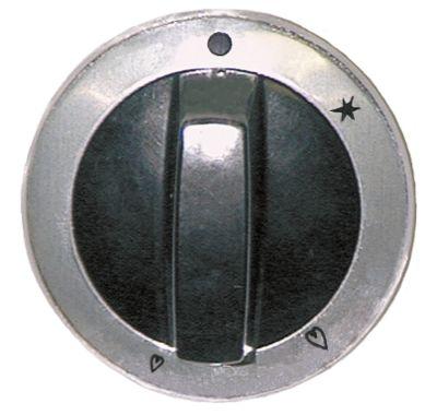 Button Gashane Med Tändflamma Ø 63mm Axis Ø 8x7mm Sloting Down