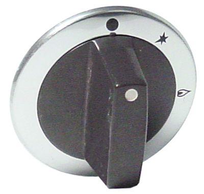 Button Gashane Med Tändflamma Ø 63mm Axis Ø 8x7mm Sloting Down
