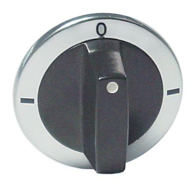 Knappkontakt 0-1-0-1 Ø 63mm axel Ø 6x4,6 mm utjämning