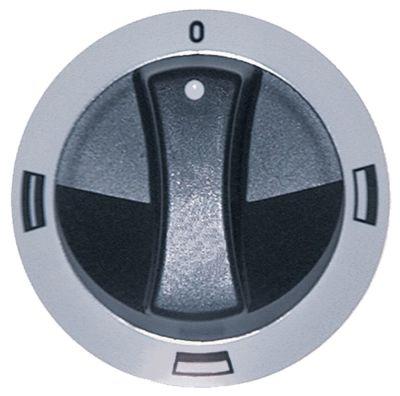 Button Baking Oven OH/UH/OH+UH -° C Ø 77mm Axis Ø 6x4,6 mm Sloothing Up White/Black
