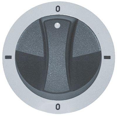 Knappkontakt 0-1-0-1- ° C Ø 77mm axel Ø 6x4,6 mm utjämning av silver