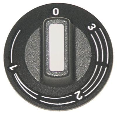 Button Giring 1-3 -° C Ø 50mm Axis Ø 6x4,6 mm Sloothing Up Black