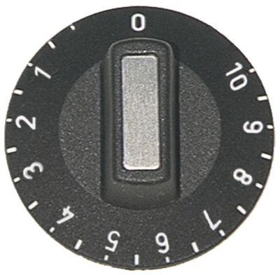 Button Giring 1-10 -° C Ø 50mm Axis Ø 6x4,6 mm Sloothing Up Black