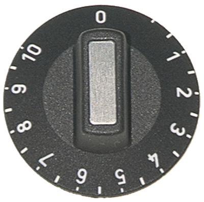 Button Giring 1-10 -° C Ø 50mm Axis Ø 6x4,6 mm Sloothing Up Black