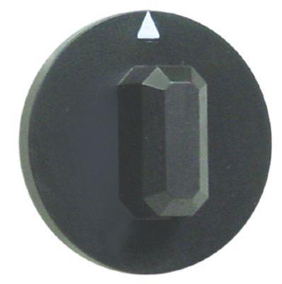 Knapp Ø 44 mm svart kontakt nollaxel Ø 6x4,6 mm utjämning upp -° C