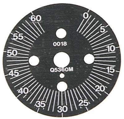 Skalaske Ø 60mm rotationsvinkel 30-300 ° Powering/Off-Clock Permanent position nr