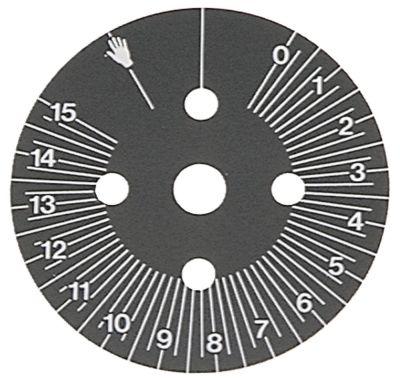 Scaleskive Ø 60mm svängningsvinkel 0-300 ° med permanent position på/off-klocka