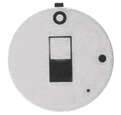 Knappsymbol Gashane utan tändningsflamma EGA26400 Silver Out Ø 45mm