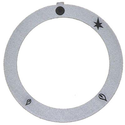 Knappsymbol Gashane med tändningsflamma EGA26440 -° C ID Ø 455mm Silver Out Ø 59mm