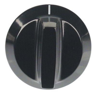 Knappkontakt Zero Mark Ø 54mm Axis Ø 6x4,6mm Liten Down Fits Fits Frisry Black