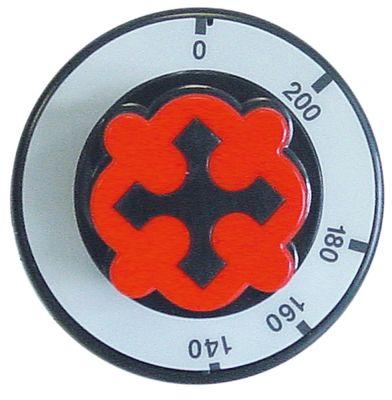 Vred Termostat T.max. 200°C ø 70mm Axel ø 6x4,6mm