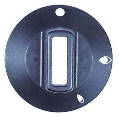 Knapp Gashane utan tändning Ø 50mm Axis Ø 6x4,6 mm utjämning höger svart