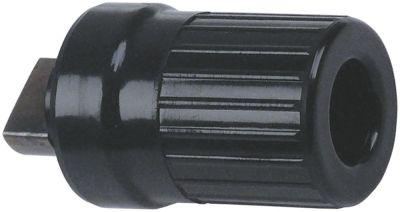 Vred ø 38mm Axel ø 8x6mm svart