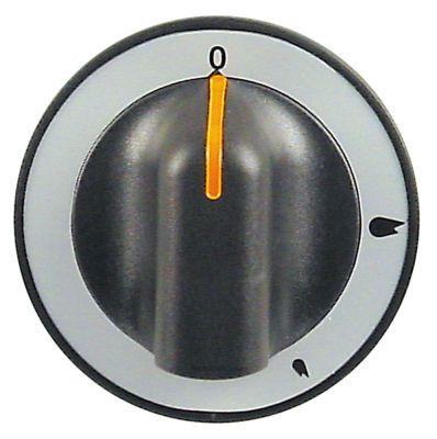 Button Gashane utan tändningslåga -° C Ø 71mm Axis Ø 8x6,5 mm Sloothing Up Black