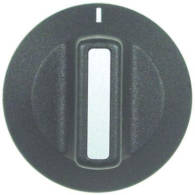 Knappkontakt Zero Mark Ø 42mm Axis Ø 6x4,6mm Sloothing Down Black