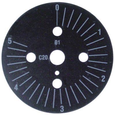 Scaleskive Ø 60mm rotationsvinkel 0-290 ° Permanent position ingen division 5min