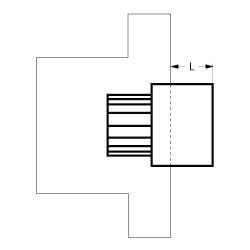Knappadapteraxel Ø 8x5mm L 0mm