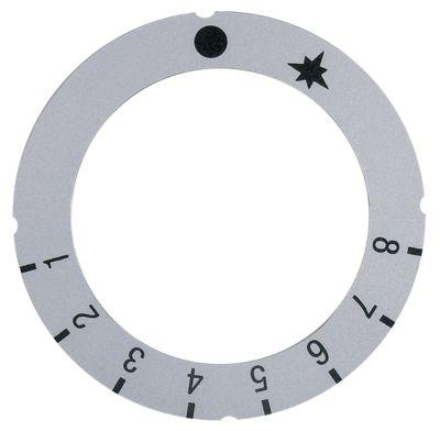 Knappsymbol Gastermostat PEL24/25 -° C ID Ø 455mm Silver Out Ø 63mm