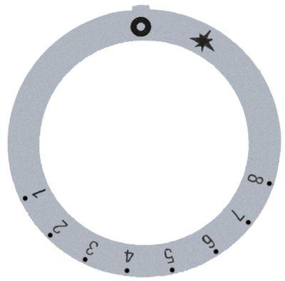 Vredsymbol Gastermostat PEL 1-8 ID ø 455mm silver