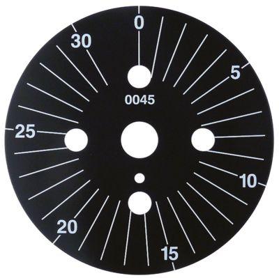 Scaleskive Ø 60mm rotationsvinkel 0-330 ° Permanent position ingen avdelning 30 min