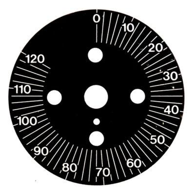 Scalskive Ø 60mm rotationsvinkel 0-300 ° Permanent position Ingen division 120min