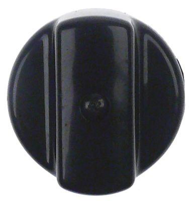 Knapp Ø 42mm svart h 22mm axelhållare 5x5mm