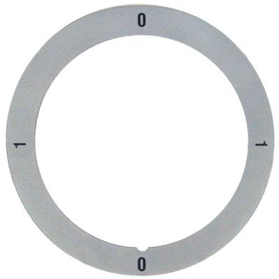 Knappsymbol Kontakt 0-1-0-1 ID Ø 50mm ut Ø 65mm