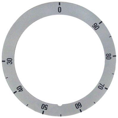 Knappsymbol Termostat T.Maks. 90 ° C 30-90 ° C ID Ø 50 mm ut Ø 65 mm Twisted Vinkel 310 °