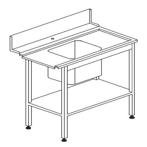 sidobord med diskbänk T55 till Dihr huvdiskmaskin