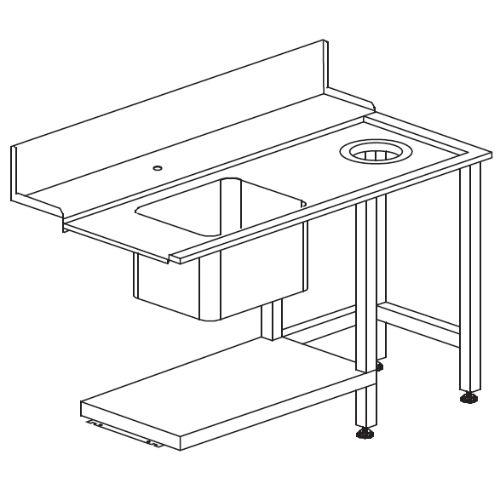 Sidobord med diskbänk T80 till Dihr huvdiskmaskin