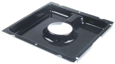 Collection Bowl Steel med PTFE -lock Ø 105mm H 38mm L 345mm B 360mm
