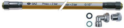 Gasslang med viton paket flexibel slang med plastisolering l 1000mm