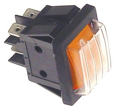 TILT KONTAKTINSTALLATION DIMENSIONER 30x22mm Orange 2no 250V Anslutning Flat Sticks 6.3 mm 0-1 16A